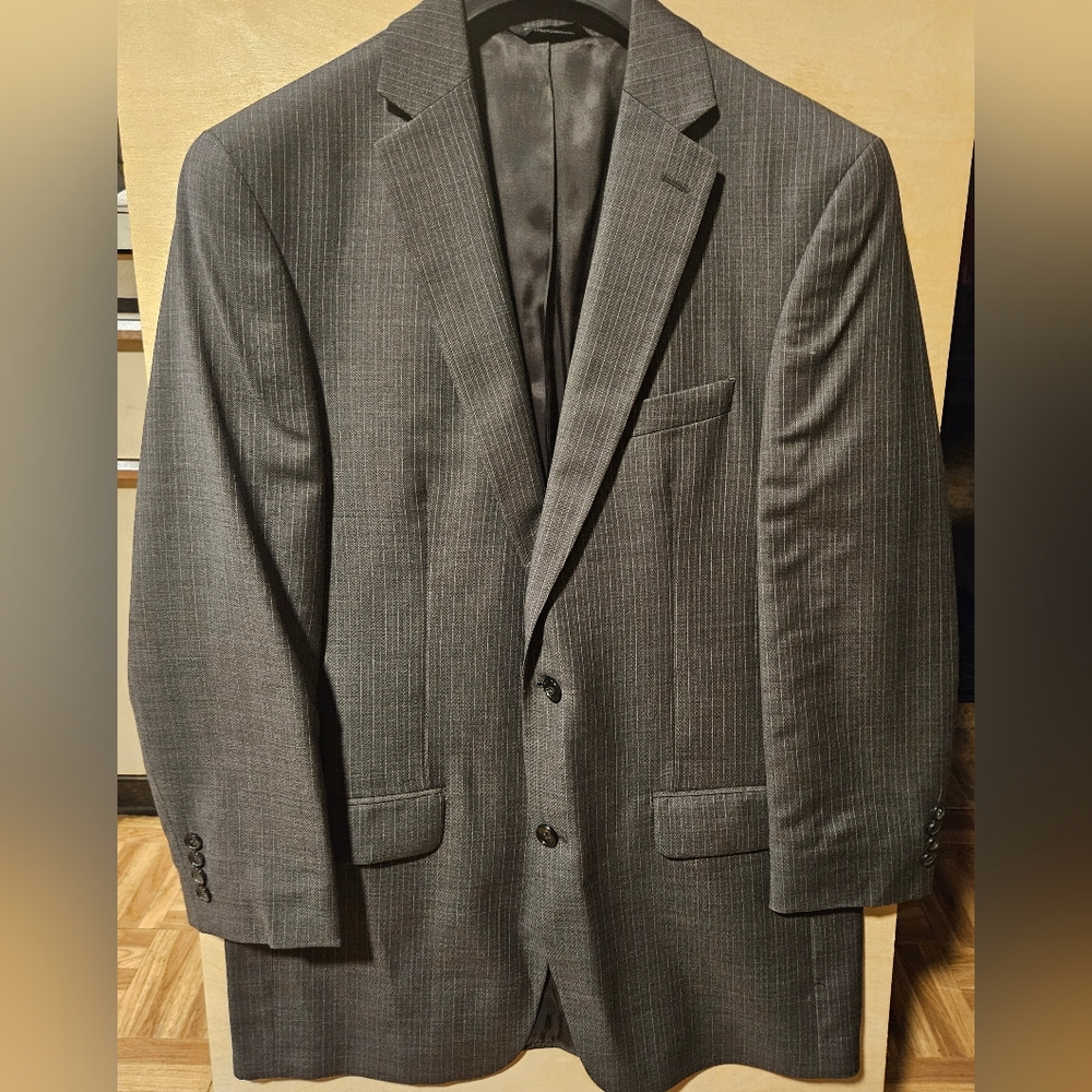 Marc Anthony Charcoal Pinstripe Suit